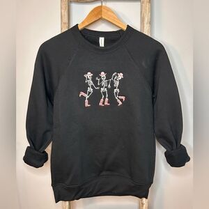 Skeleton Trio Embroidered Crewneck